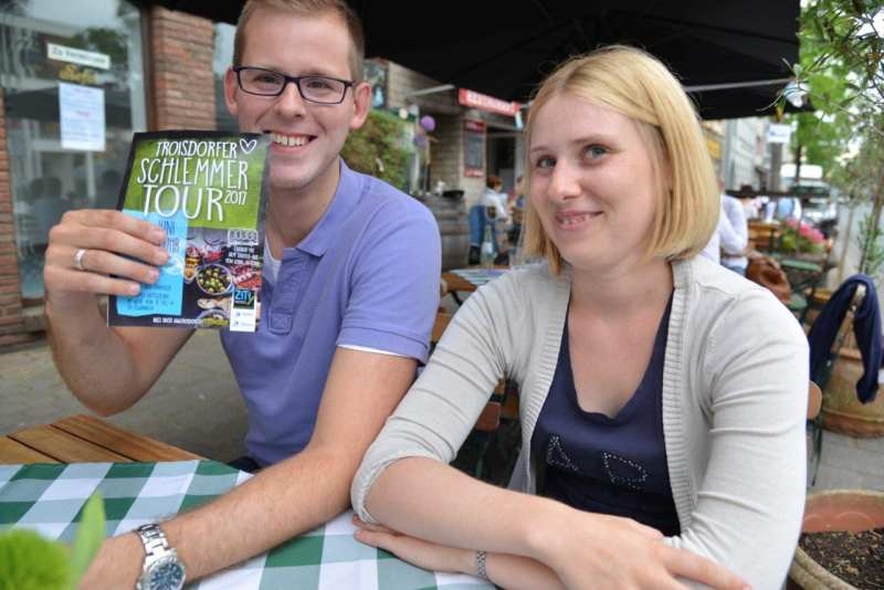 Fabian Wagner von der TROWISTA und seine Freundin bei der Schlemmertour 2017