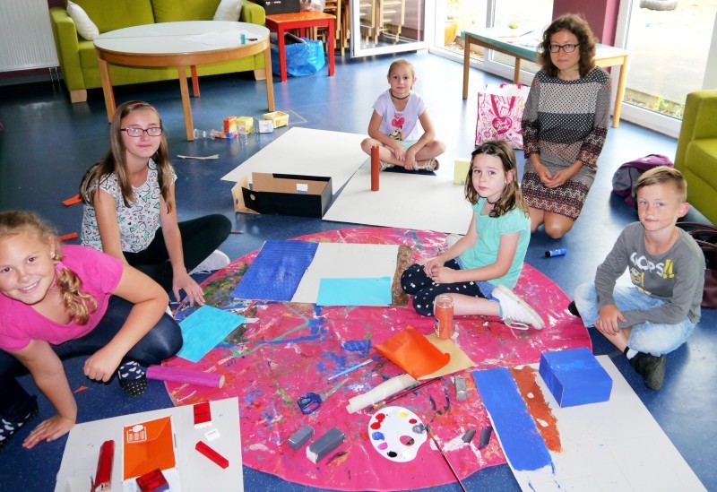 Darya Shatalova betreute die jungen Traumstadt-Architekten.