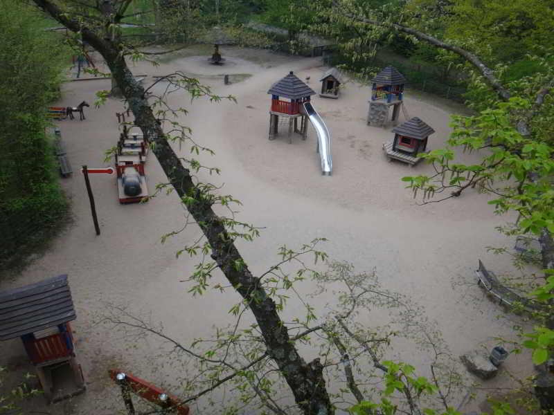Spielplatz aus der Vogelperspektive