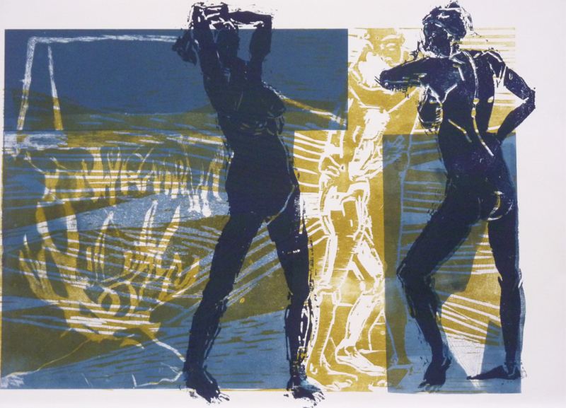 Ein Holzschnitt der Künstlerin Christine Ludwigs, die im Kunsthaus Werke ausstellen wird.