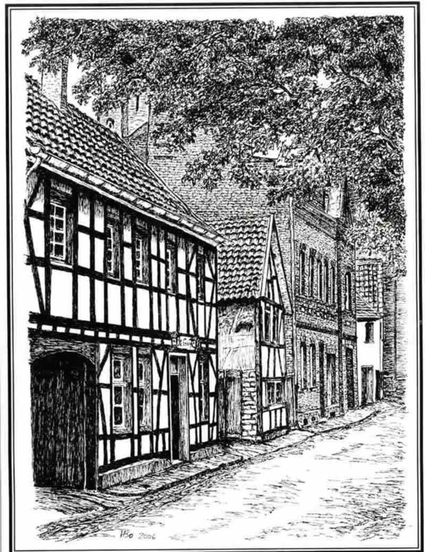 Eine der Zeichnungen von Heinrich Brodeßer.