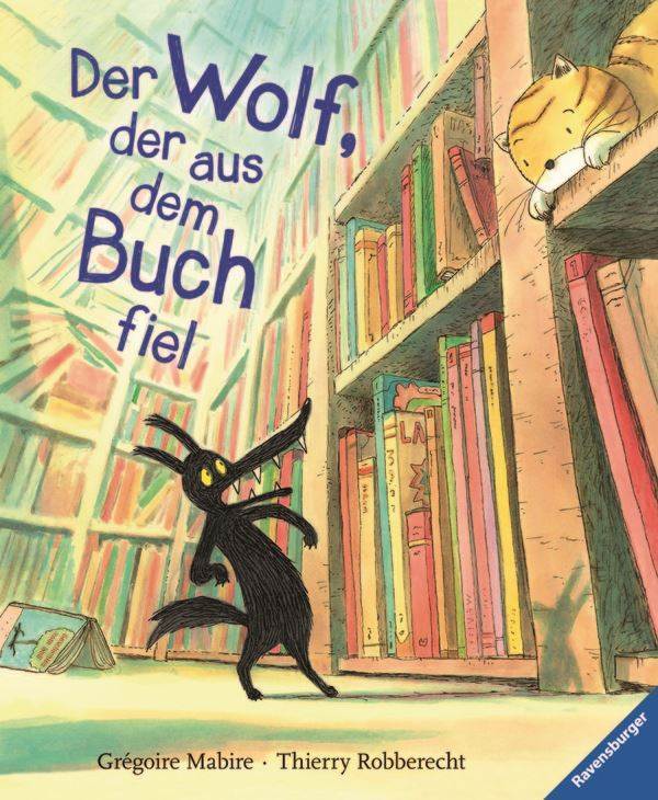Cover des Buchs mit dem Wolf, der aus seiner Geschichte fiel.