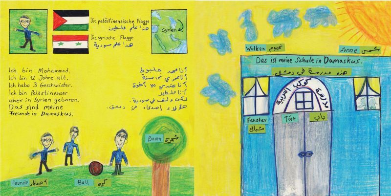 Mohammed (12) aus Syrien malte dieses Bild.