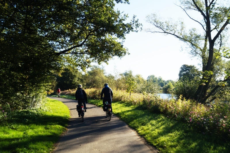 Idylle pur: Unterwegs auf dem Agger-Sülz-Radweg.