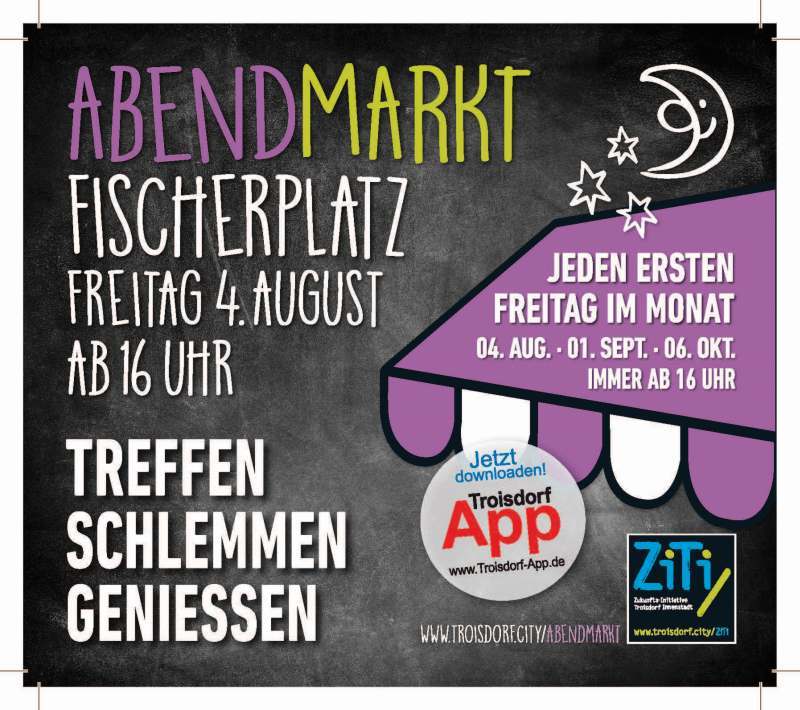 Willkommen zum Abendmarkt auf dem Fischerplatz!