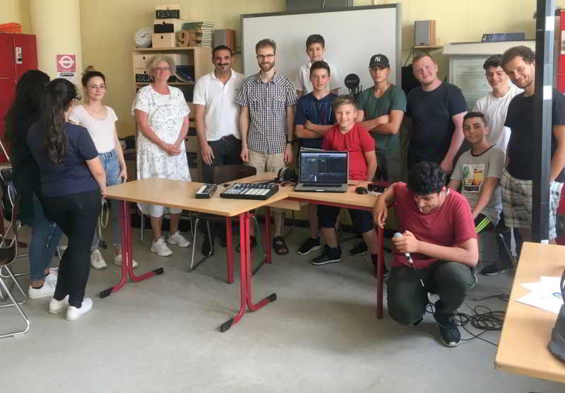 Die Teilnehmer des Workshops mit v.l. Lena Schabio, Claudia Hoffmann, Erkan Zorlu, Wilfried Werner, Andreas Klassen und David Quaas