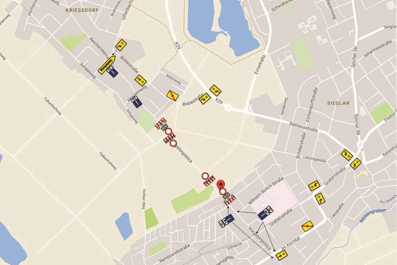 Umleitungsplan Vorgebirgsblick.