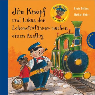 Jim Knopf und Lukas. Titelseite des Buches aus dem Verlag Thienemann.