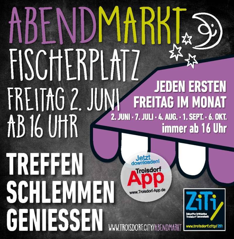 Das Plakat zu den nächsten Abendmärkten 2017.