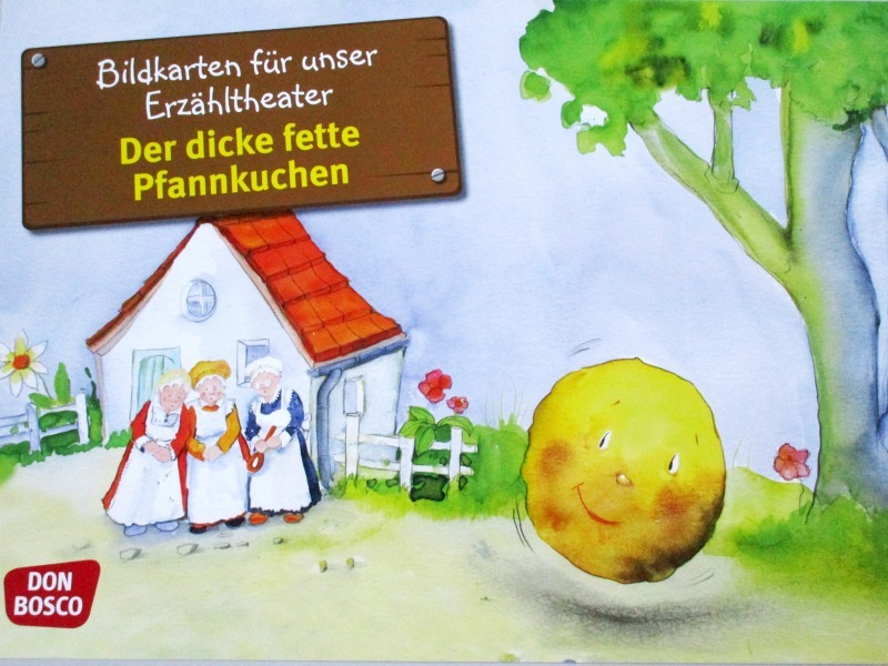 Der dicke Pfannkuchen rollt: Buchcover aus dem Verlag Don Bosco.