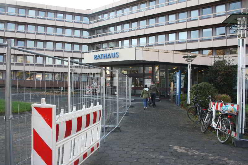 Baustelle vorm Rathaus