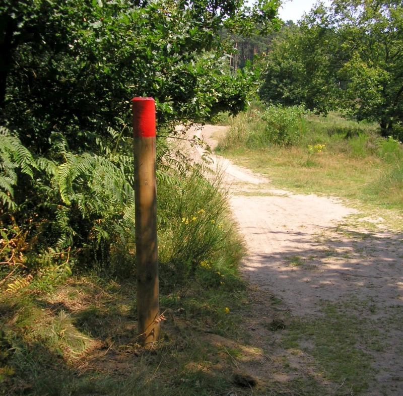 Kennzeichnung der Wege in der Wahner Heide Troisdorf.