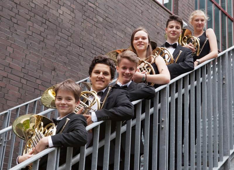 Die Hornisten der Jungen Bläserphilharmonie NRW.