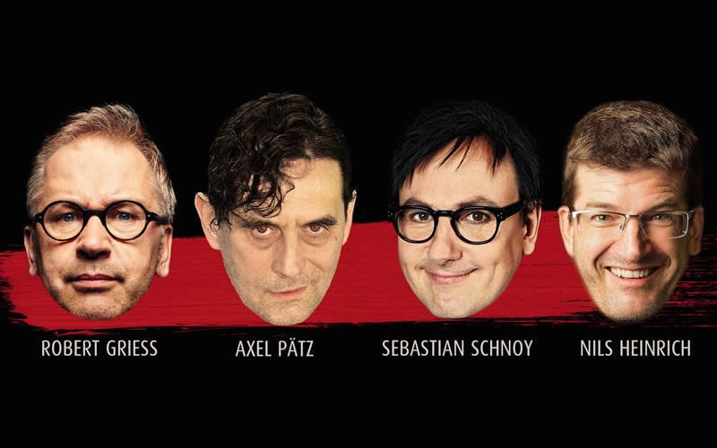 Plakat zur Schlachtplatte mit dem Kabarett-Quartett.