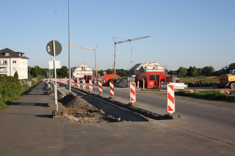 Die Große Heerstraße in Troisdorf-Bergheim wird ausgebaut.