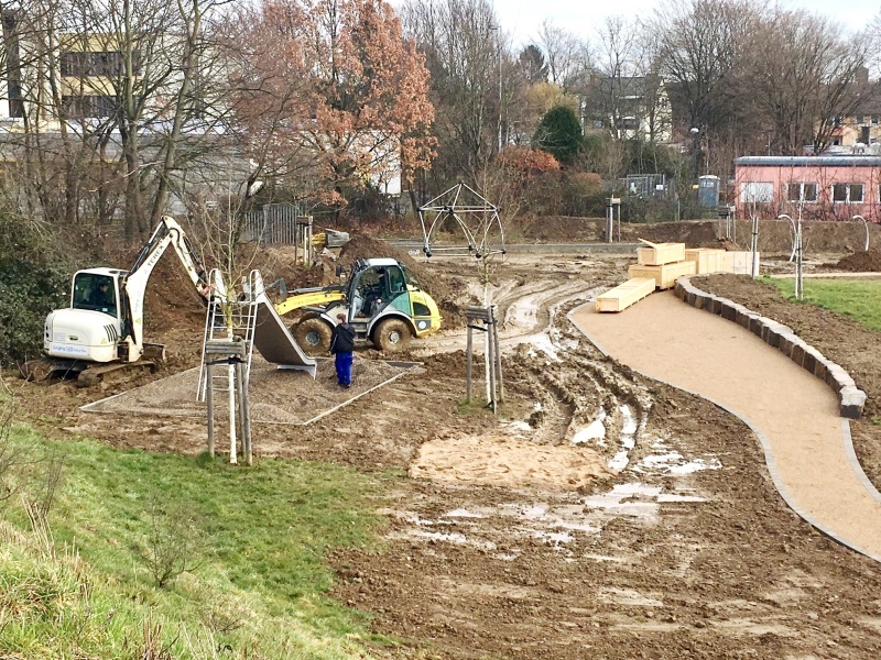 Ein neuer Spielplatz entsteht in Troisdorf-Oberlar.