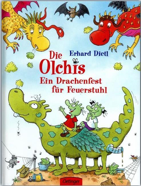Das Buch über die Olchis und Feuerstuhl.