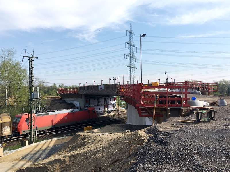 Baustelle der S 13 in Troisdorf. Foto: DB Netz.