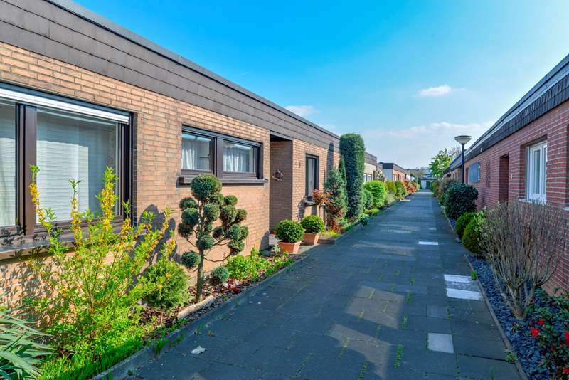 Alles flach: Bebauung in der Gartenstadt Eschmar.