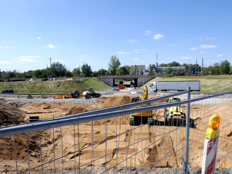 Blick auf die bisher abgebundene Unterführung Ranzeler Straße.