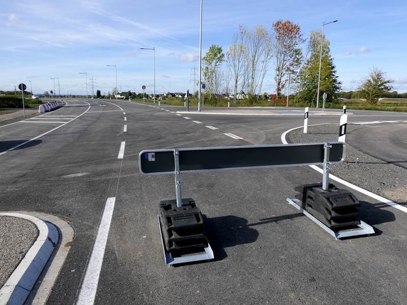 Die neue Einmündung der Evrystraße in die L332n.