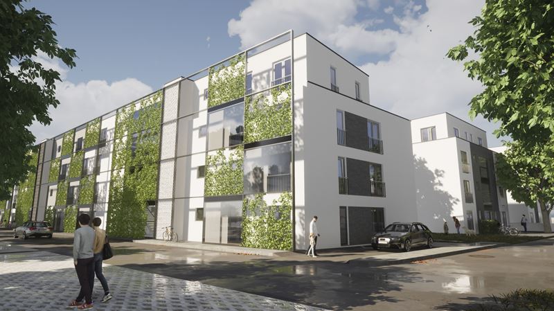 Ansicht des geplanten Wohnquartiers an der Mendener Straße.