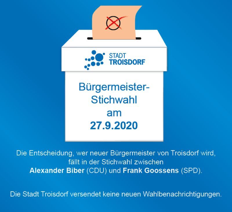 Anzeige Stichwahl Bürgermeister 2020