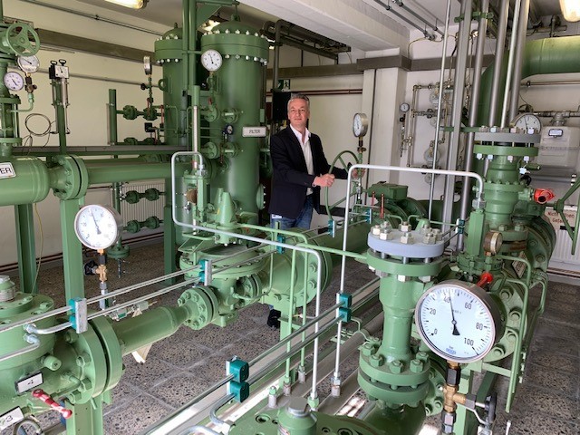 Gas Übernahmestation mit Projektleiter Alexander Drechsler