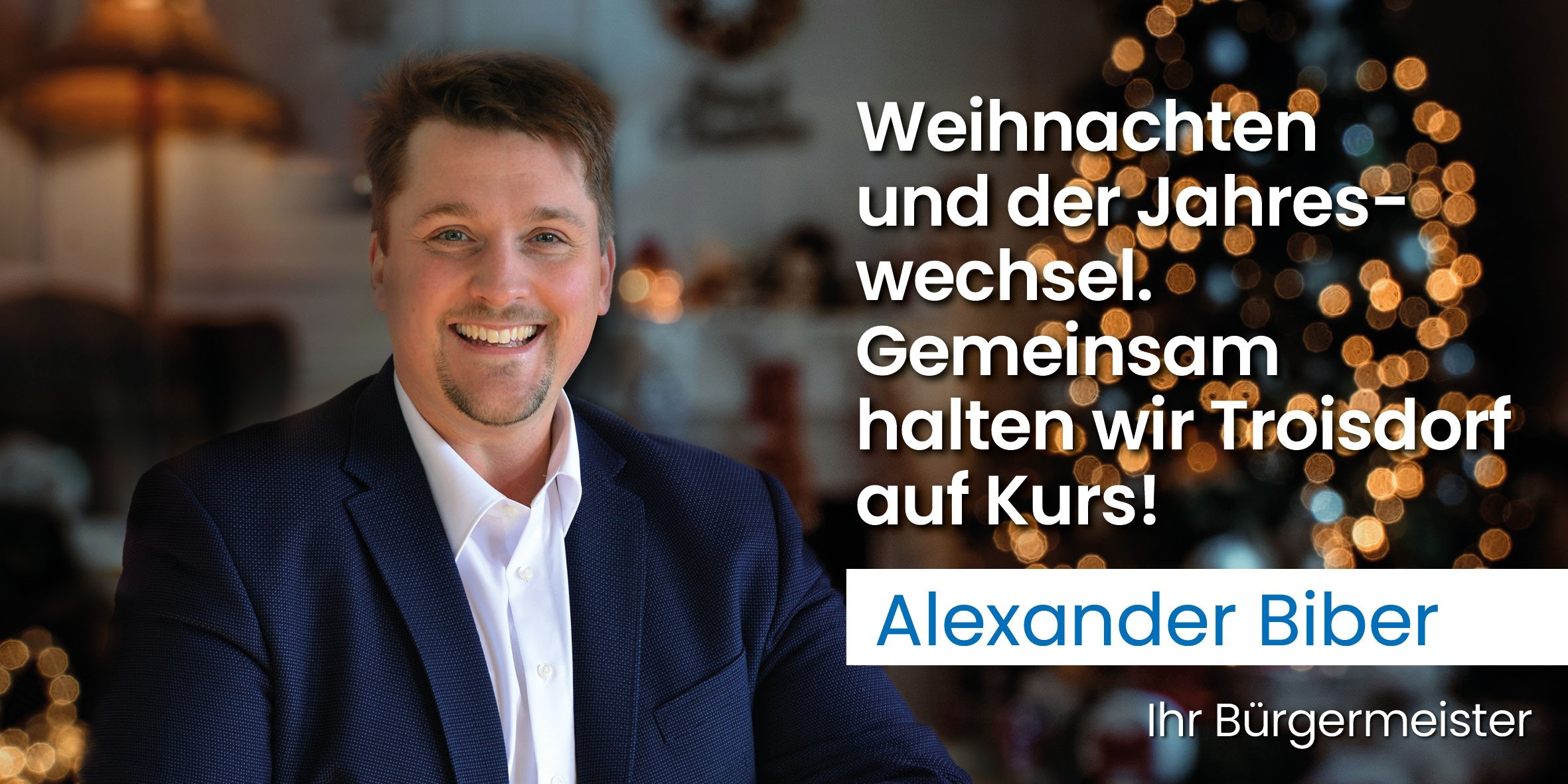 Weihnachtsgruß Bürgermeister Biber 2021