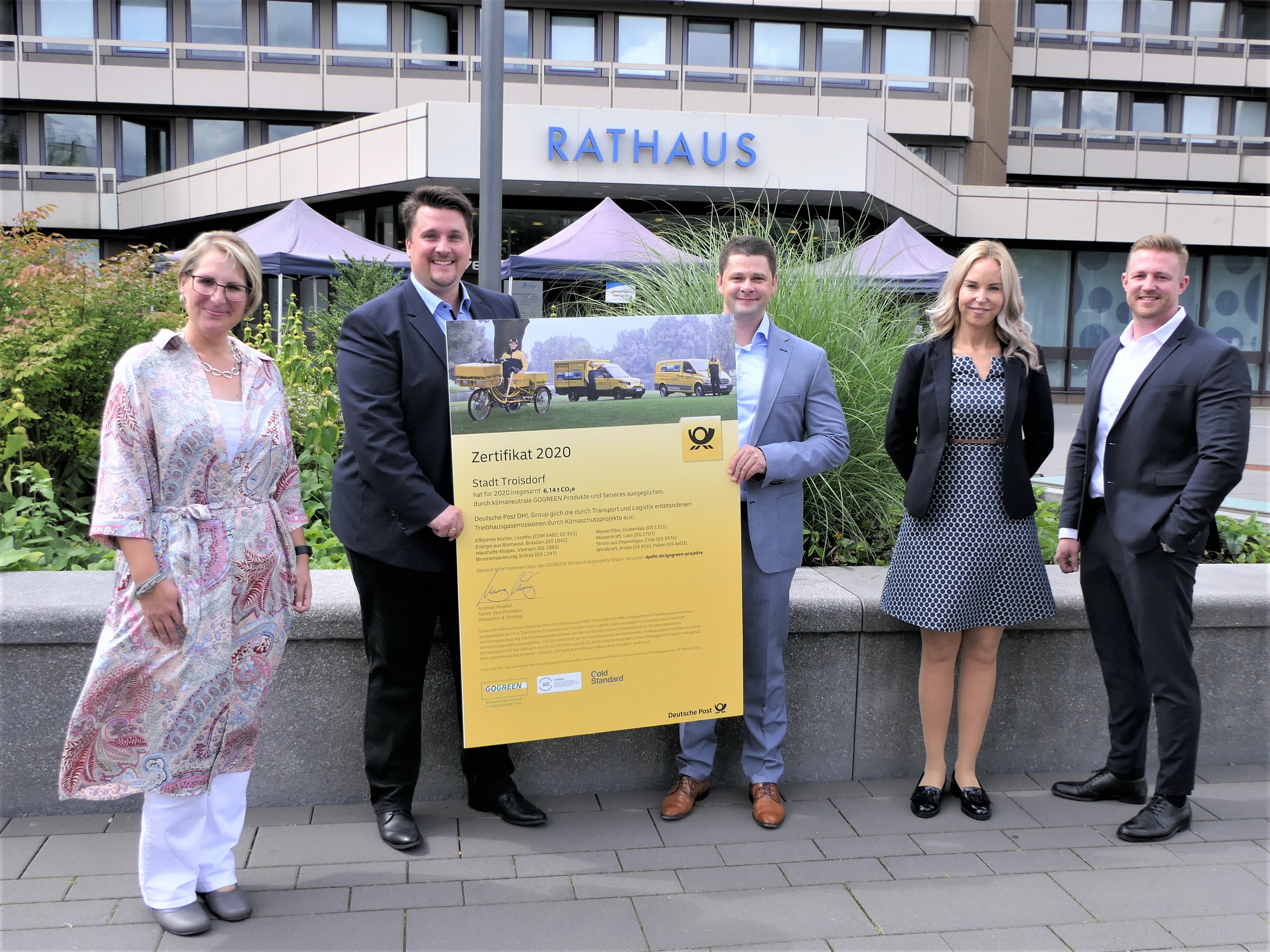 Für Klimaschutz mit GOGREEN: Sandra Hildebrandt, Alexander Biber, Paul Jerofejev, Katharina Putz und Maximilian Schwarz.