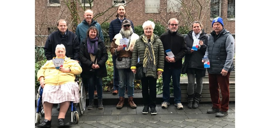 Der Inklusionsbeirat prüfte die Barrierefreiheit in unserer Stadt, 4.v.r Angela Pollheim