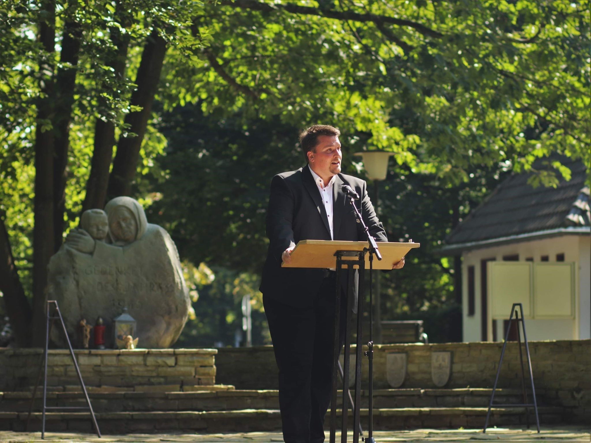 Alexander Biber zum Tag der Heimat auf dem Waldfriedhof.