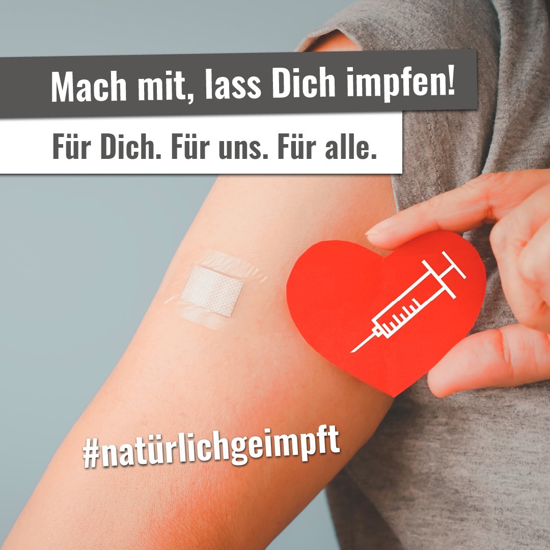 Plakat für das Impfen. 