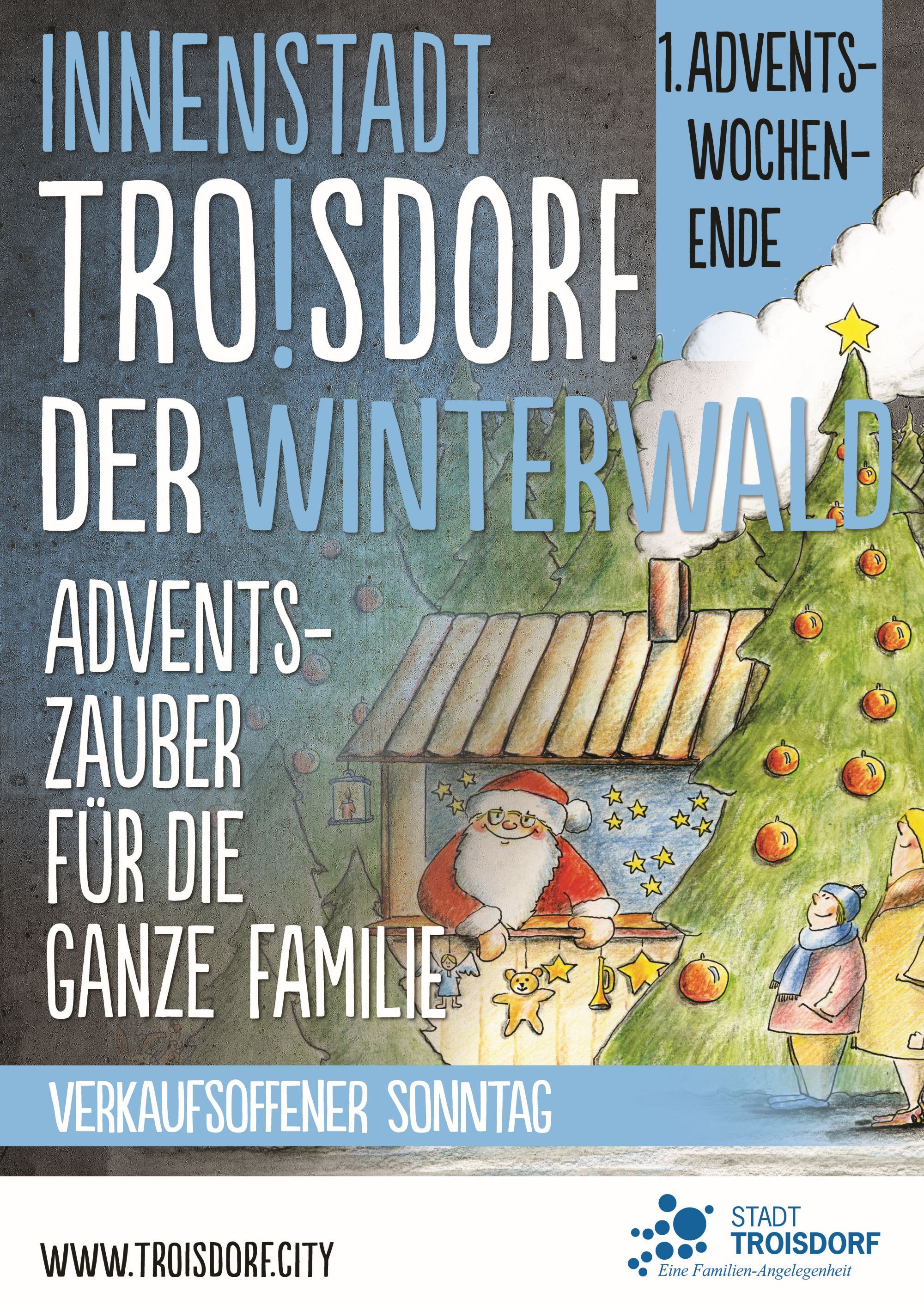 Plakat für den Winterwald.