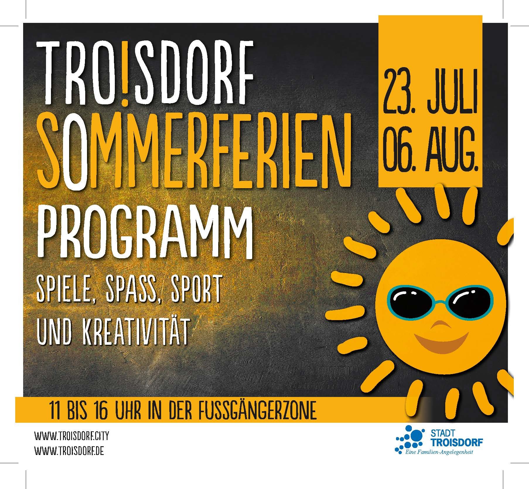 Plakat für das Sommerferienprogramm
