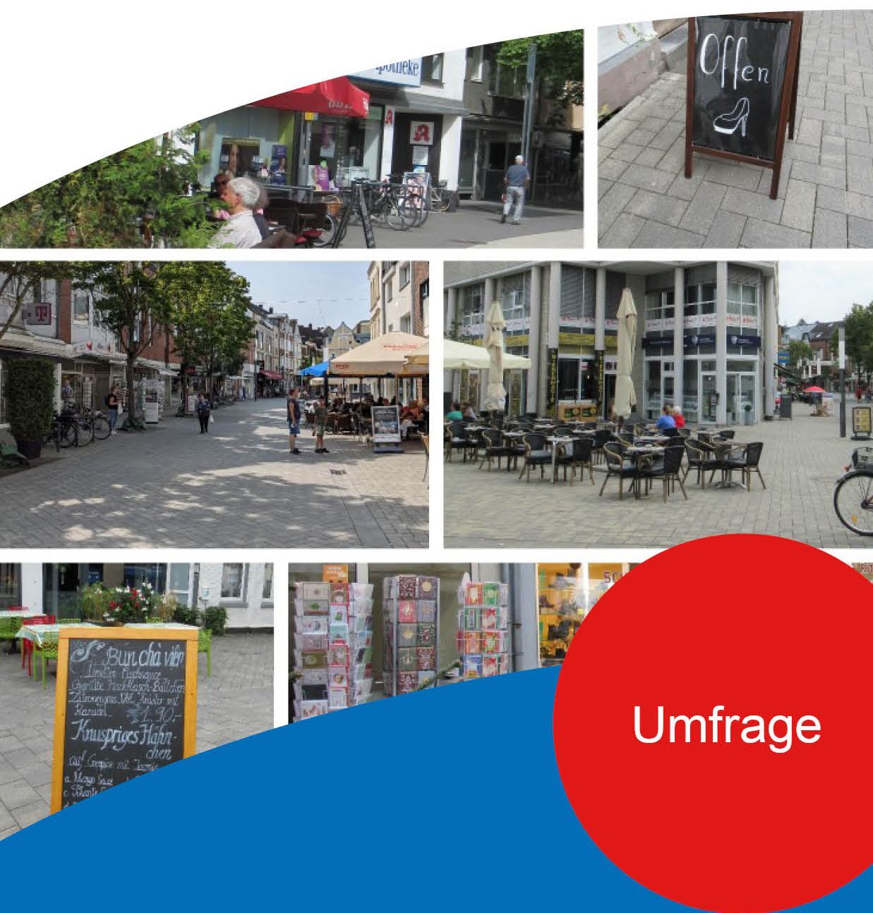 Titel des Flyers für die Umfrage Sondernutzung Innenstadt