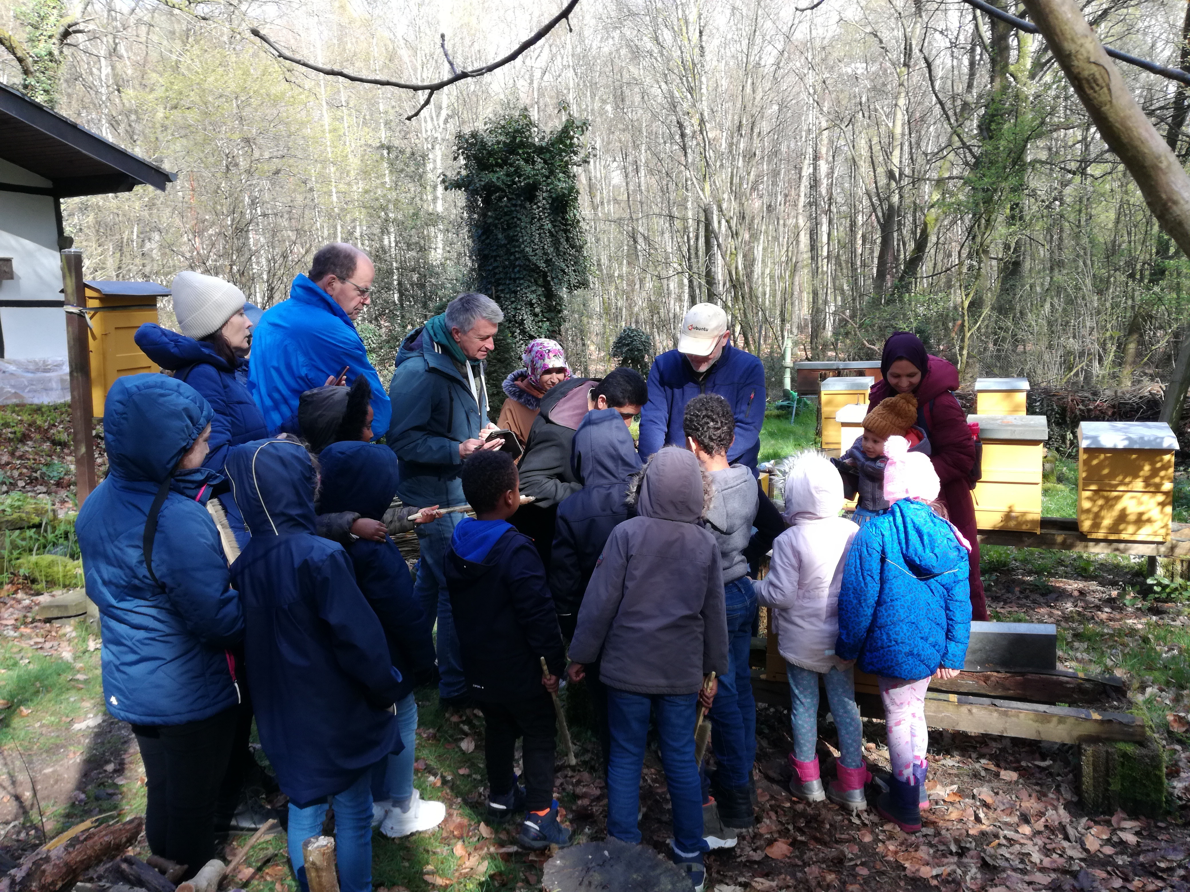 Besuch im Lehrbienenstand