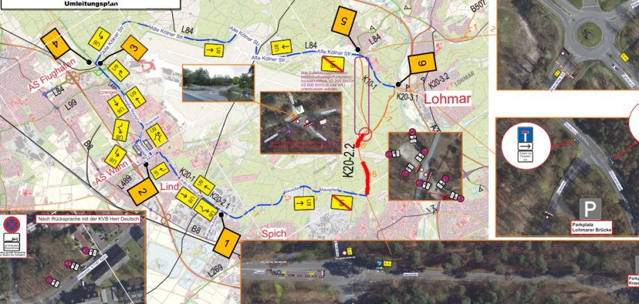 Umleitungsplan des Instandsetzungsprogramms 2023