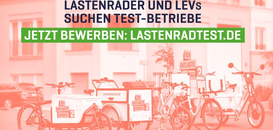 Werbung: Lastenräder und LEVs suchen Test-Betriebe