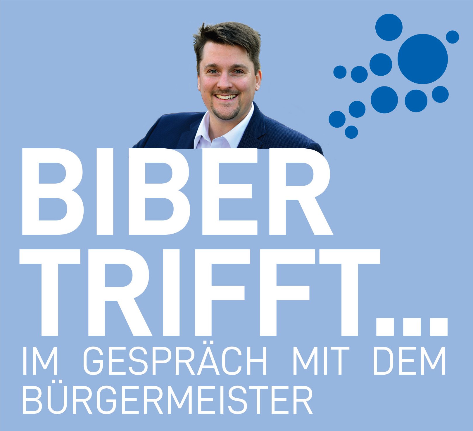 Bürgermeister Biber auf Plakat