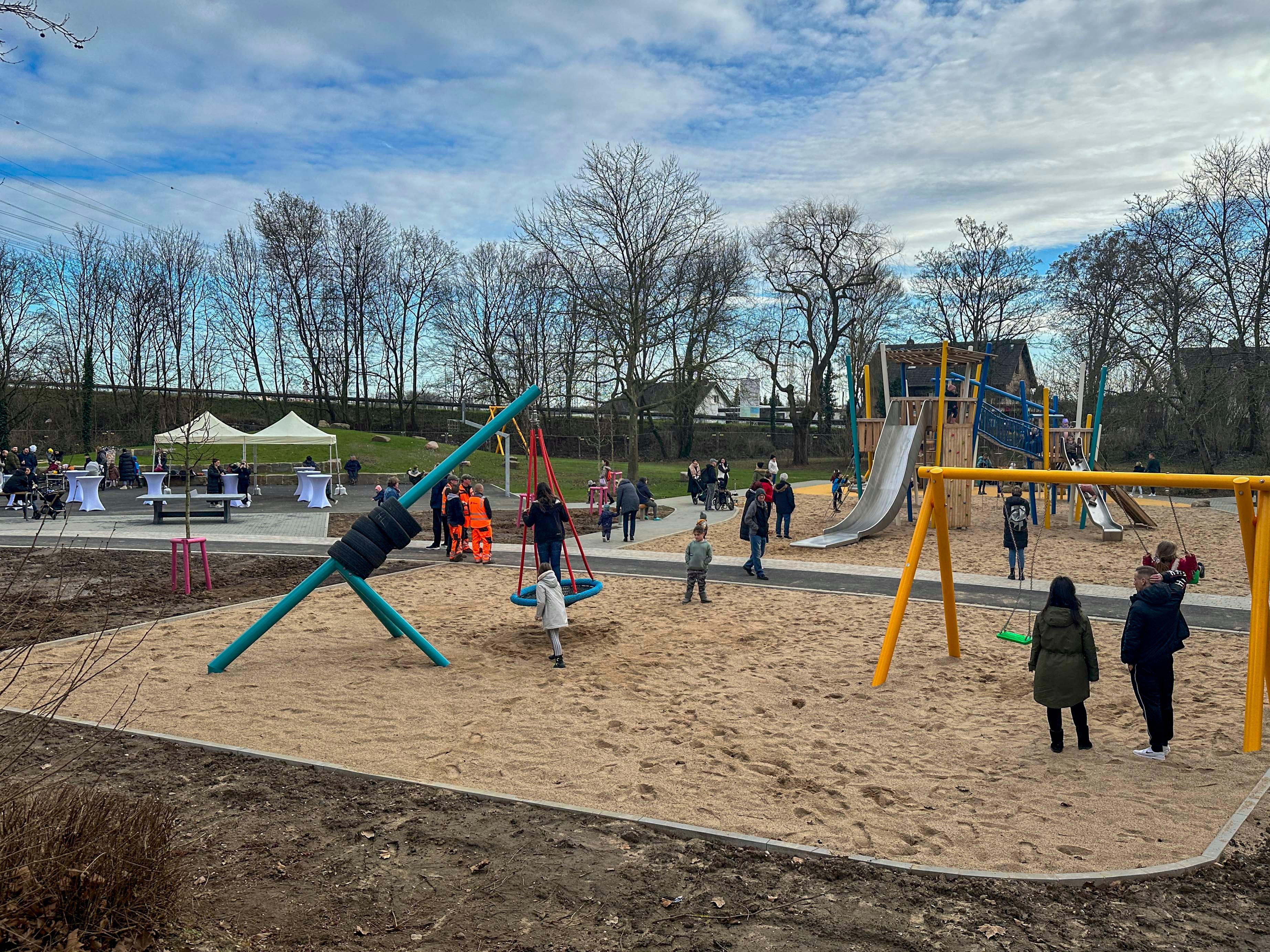 Der neu eröffnete Spielplatz Alemannenstraße