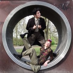 inszenierter Moment aus dem Programm des Duos Franziska und Juanillo (aus Lündeburg) 