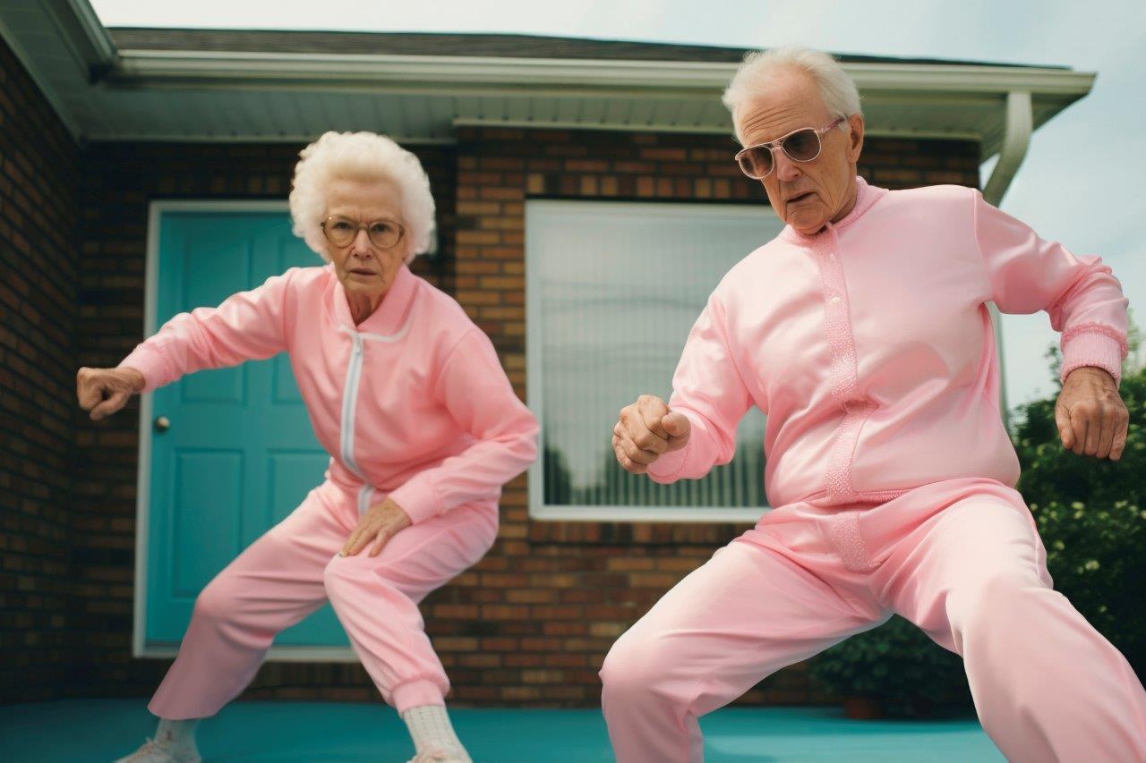 Zwei ältere Menschen tanzen