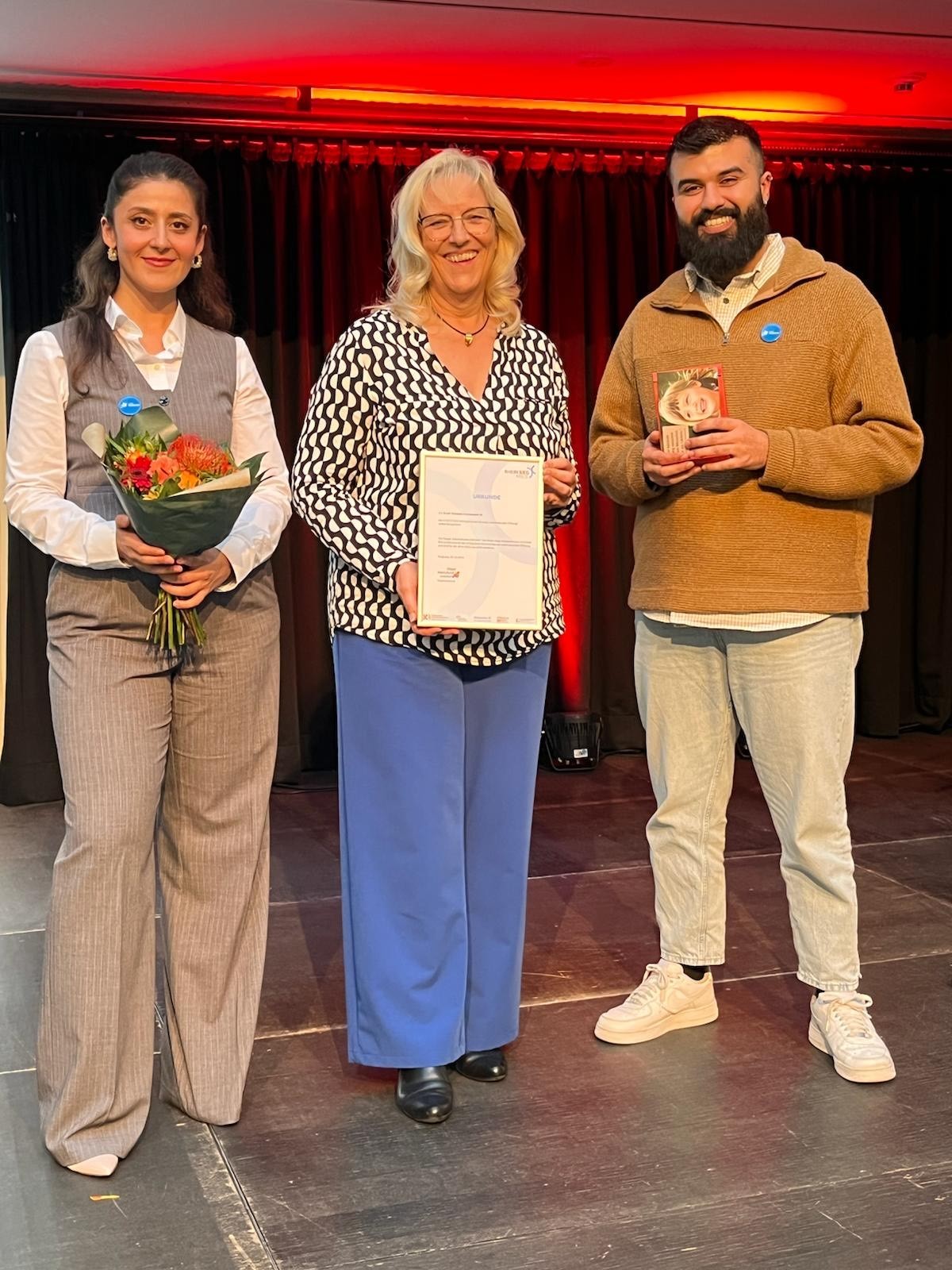 Anya Delen (Koordinatorin des Kommunalen Integrationsmanagements), Ulrike Hanke (Leiterin des Amtes für Soziales, Wohnen und Integration), Maulud Amir (Leiter des Sachgebiets „Migration und Integration“)