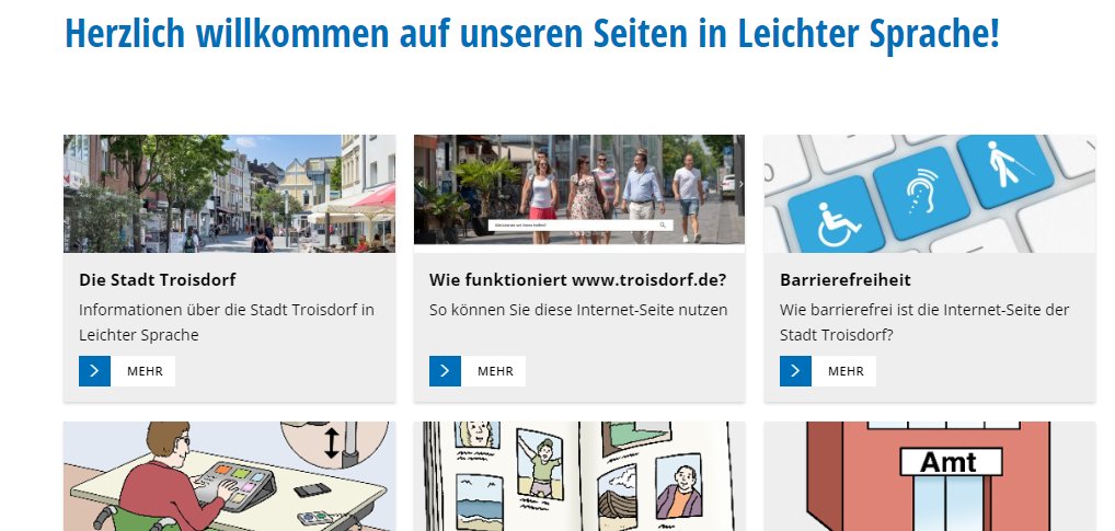 Screenshot der Website