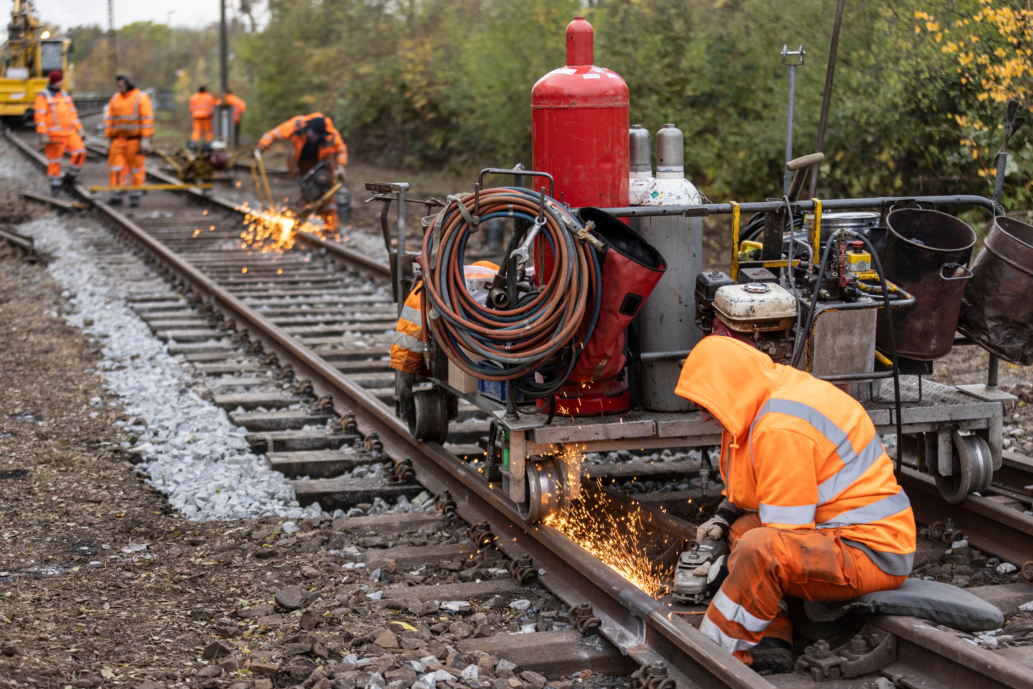 Symbolbild von Gleisbauarbeiten