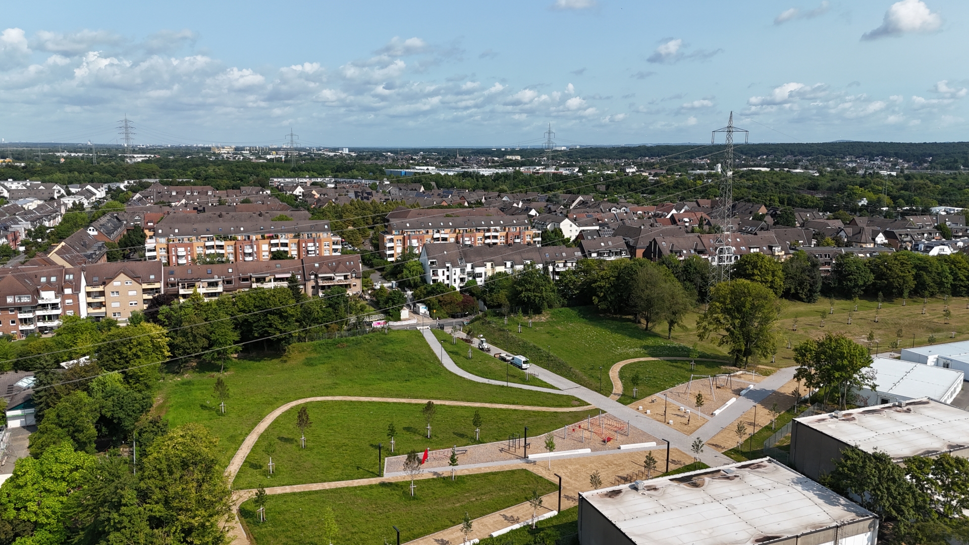 Mehrgenerationenpark aus der Vodelperspektive