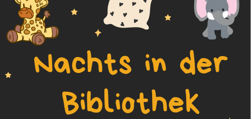 Plakat Nachts in der Bibliothek