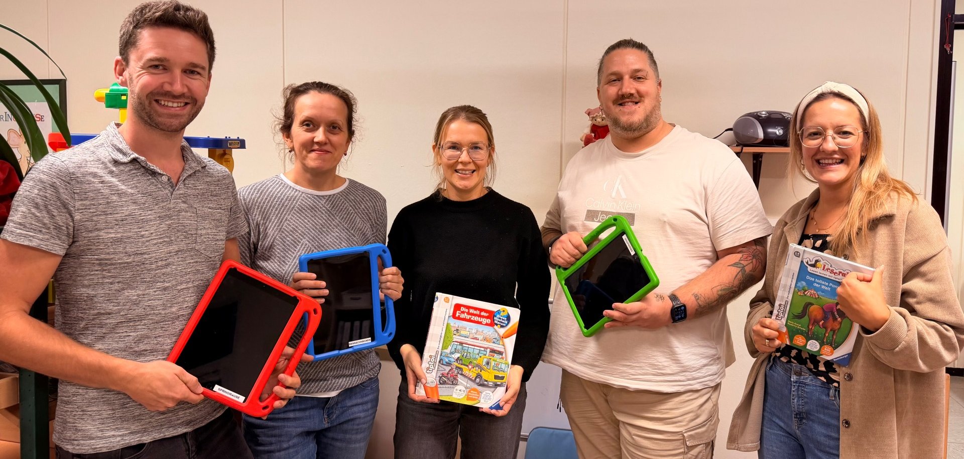 Gründer u. Mitglieder des Fördervereins + Kita Leitung Sven Spieße-Seidel