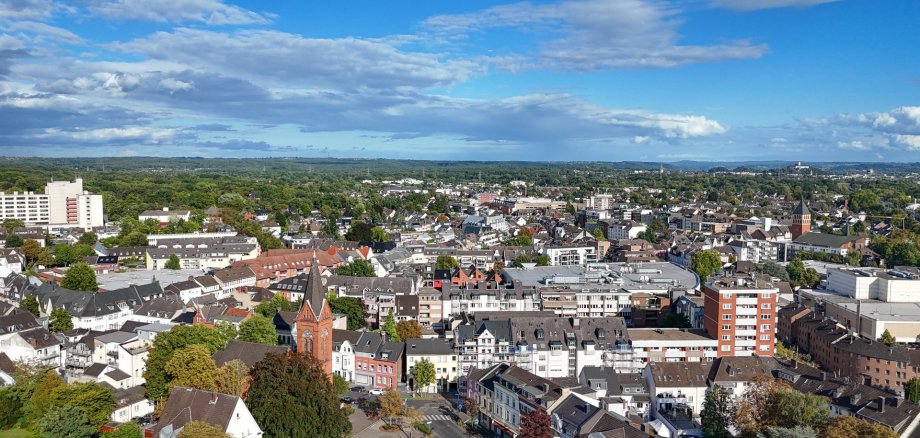 Luftbild der Troisdorfer Innenstadt